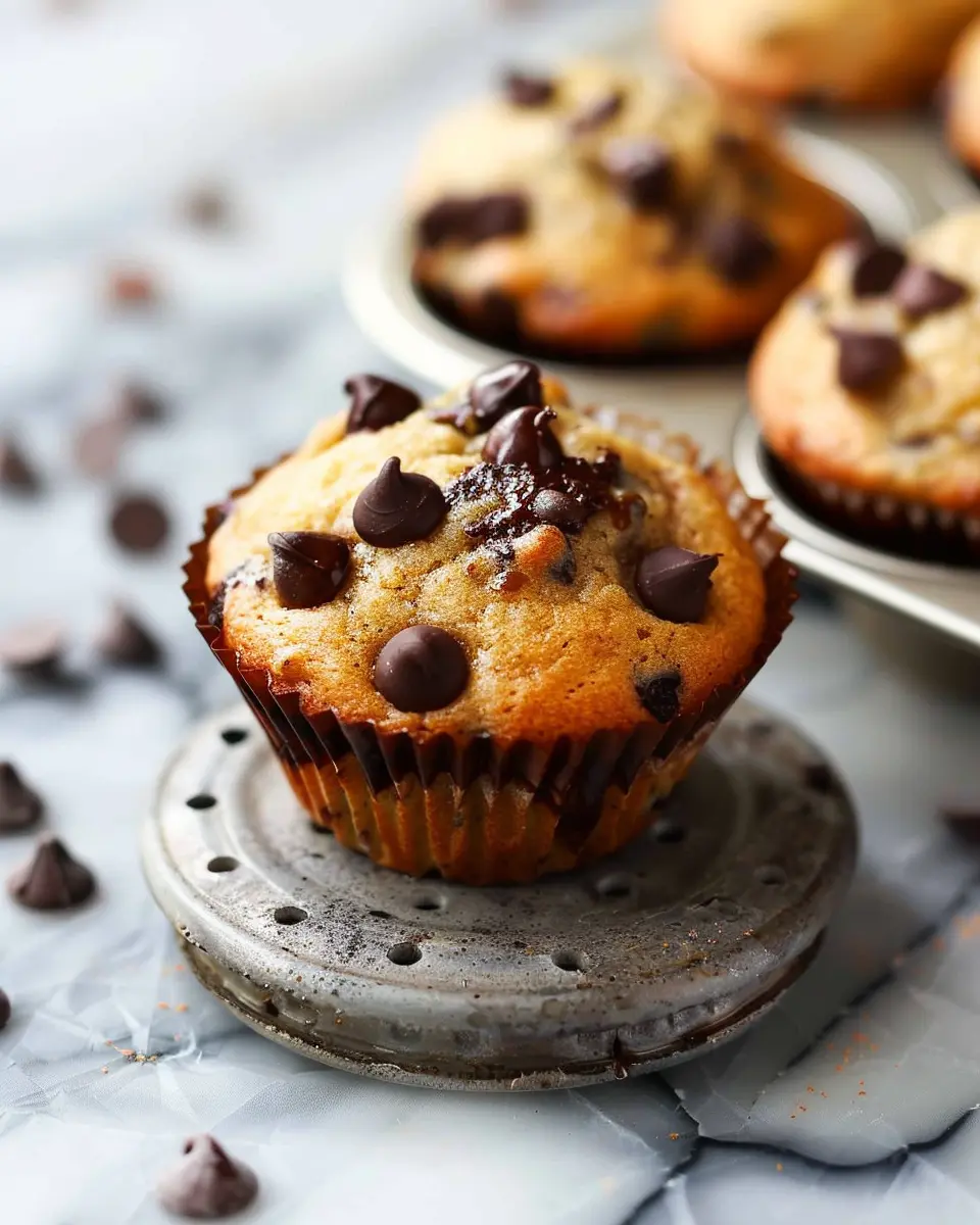 Easy and Moist Banana Chocolate Chip Muffins