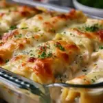 Chicken Alfredo Lasagna Rolls Recipe