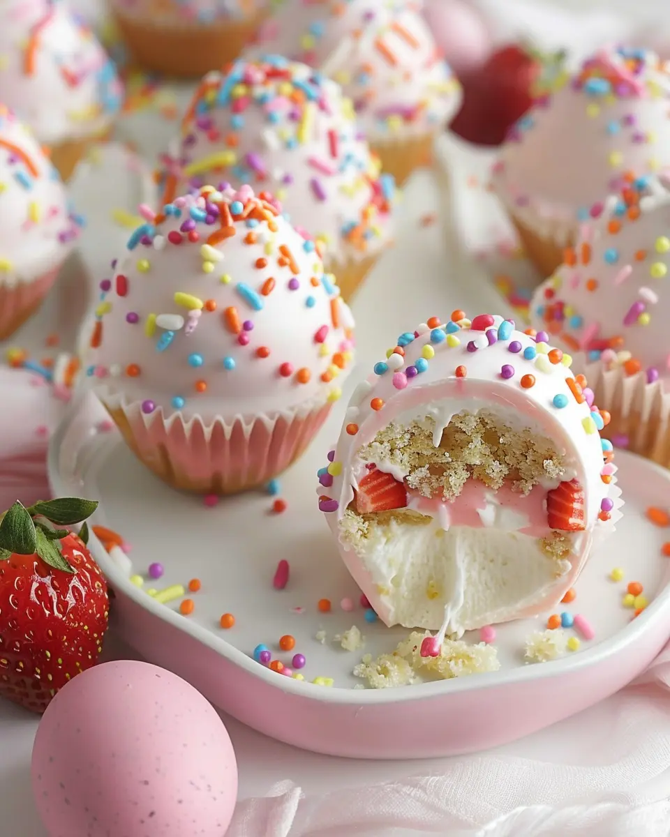 Strawberry Shortcake Easter Egg Bombs: Indulgent Spring Delights