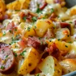 Cheesy Ranch Potatoes and Smoked Sausage