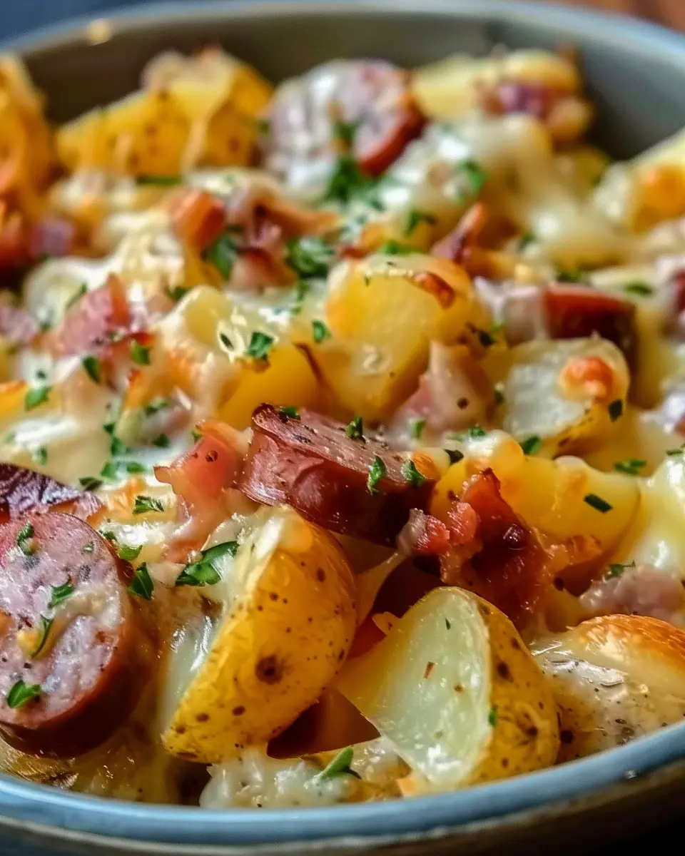 Cheesy Ranch Potatoes and Smoked Sausage: A Cozy Comfort Dish