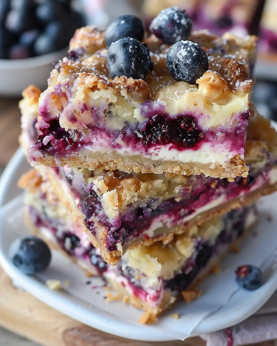 Blueberry Cream Cheese Bars: Easy and Indulgent Dessert Recipe
