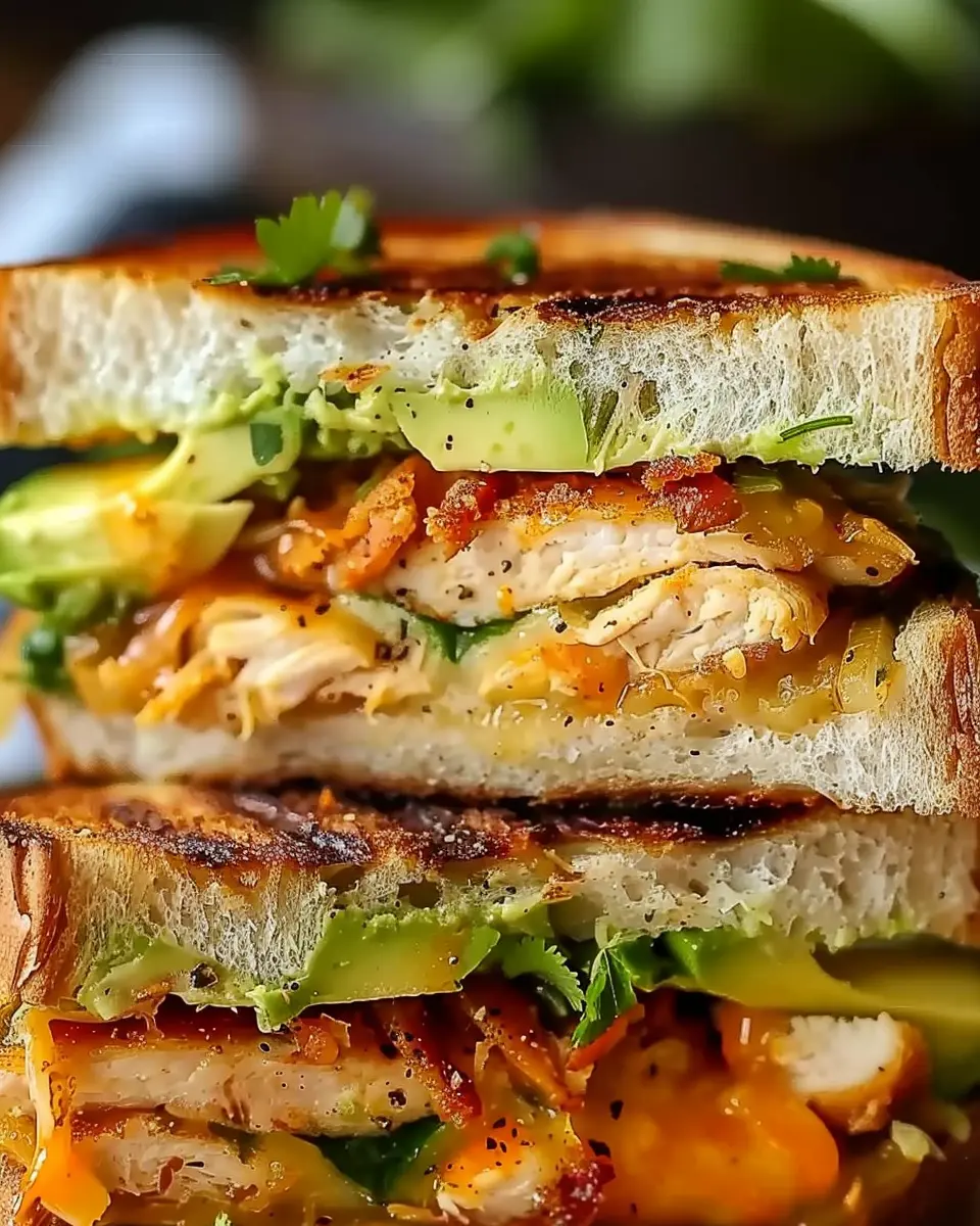 Chicken Avocado Melt Sandwich: Easy Recipe with Turkey Bacon